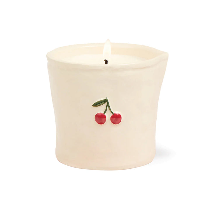 Bistro Cherry Ceramic Candle