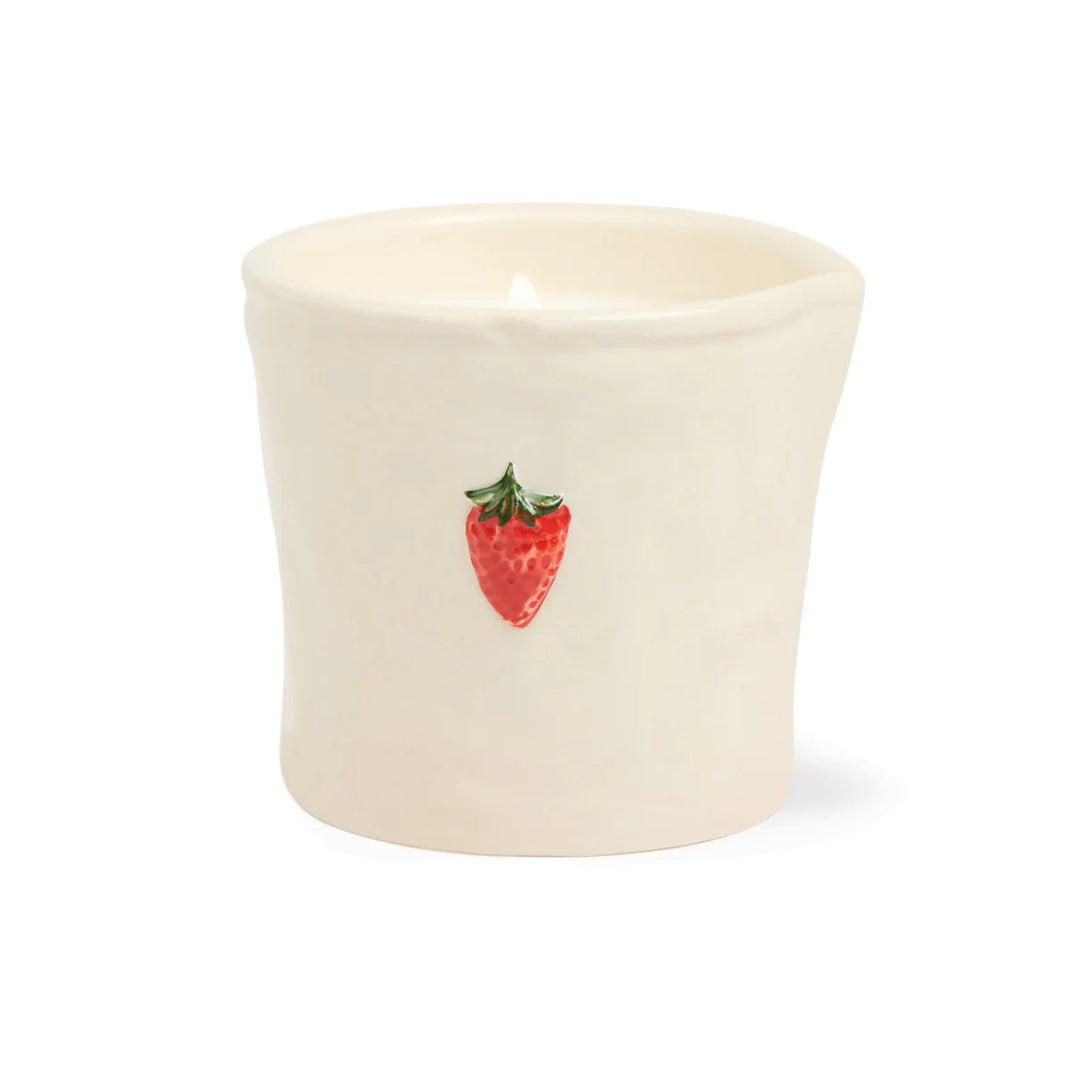 Bistro Strawberry Ceramic Candle