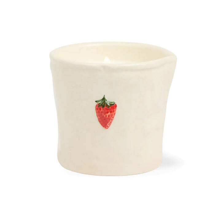 Bistro Strawberry Ceramic Candle