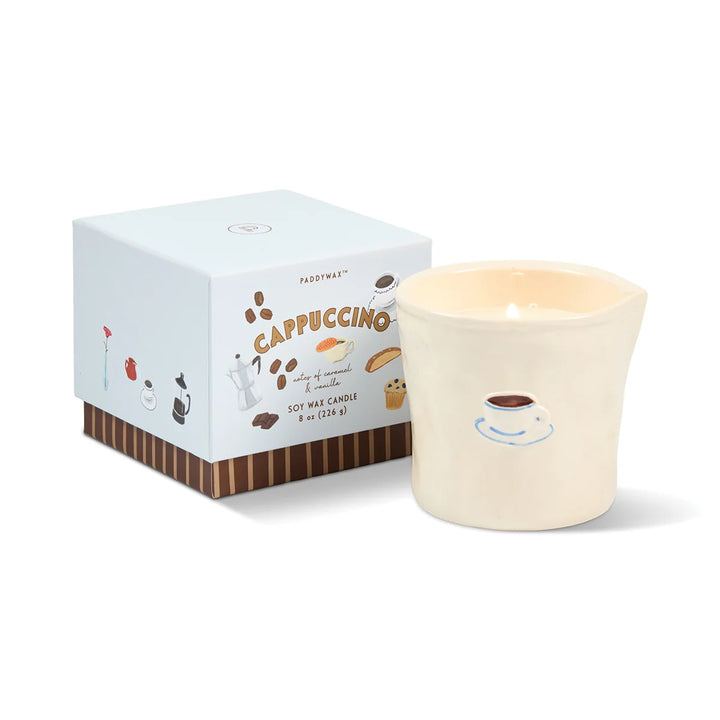 Bistro Cappuccino Ceramic Candle Chocolate & Cherry