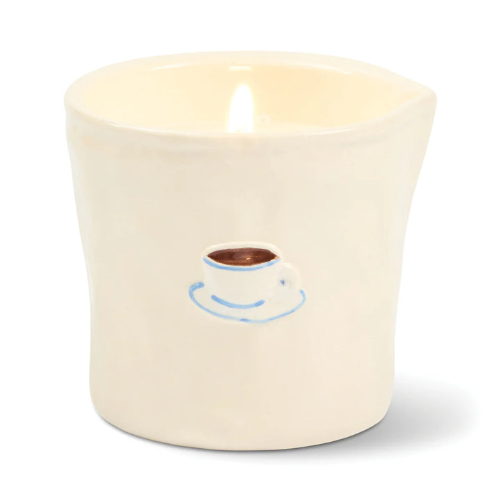 Bistro Cappuccino Ceramic Candle Chocolate & Cherry