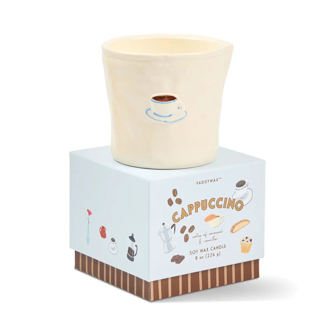 Bistro Cappuccino Ceramic Candle Chocolate & Cherry