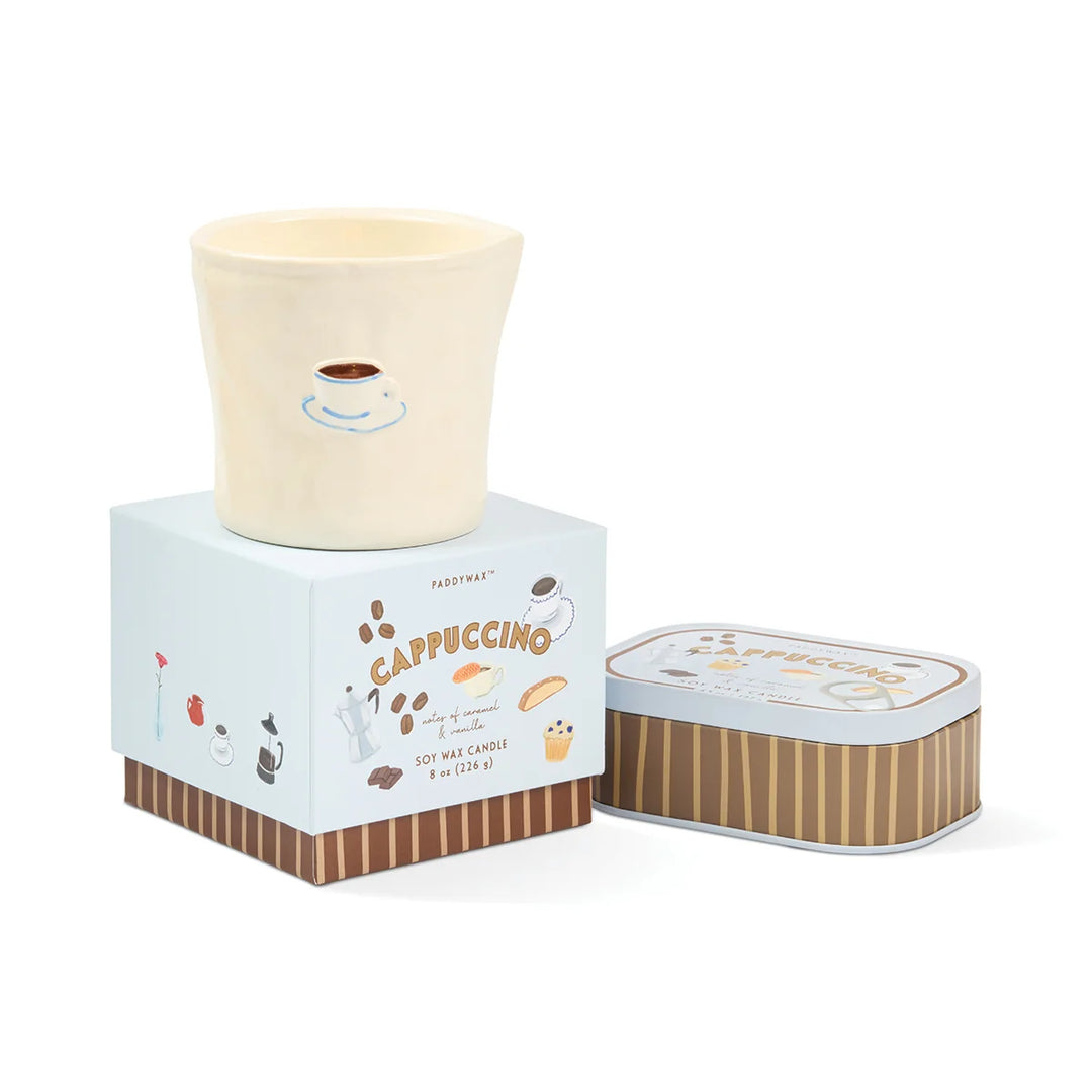 Bistro Cappuccino Ceramic Candle Chocolate & Cherry
