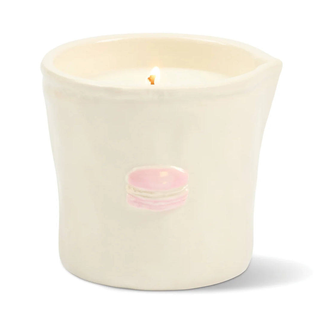 Bistro Macaron Ceramic Candle Amber & Pistachio