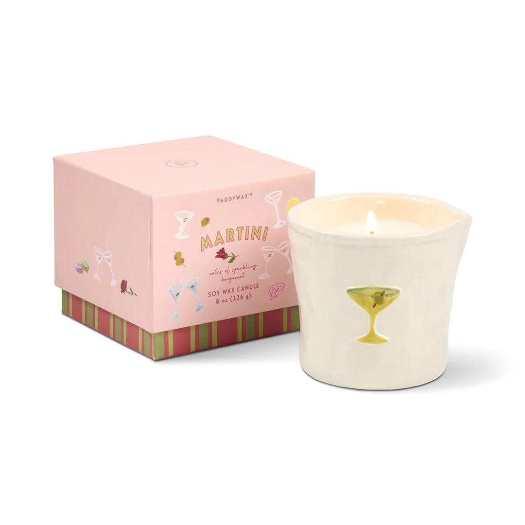 Bistro Martini Ceramic Candle Lemon & Violet