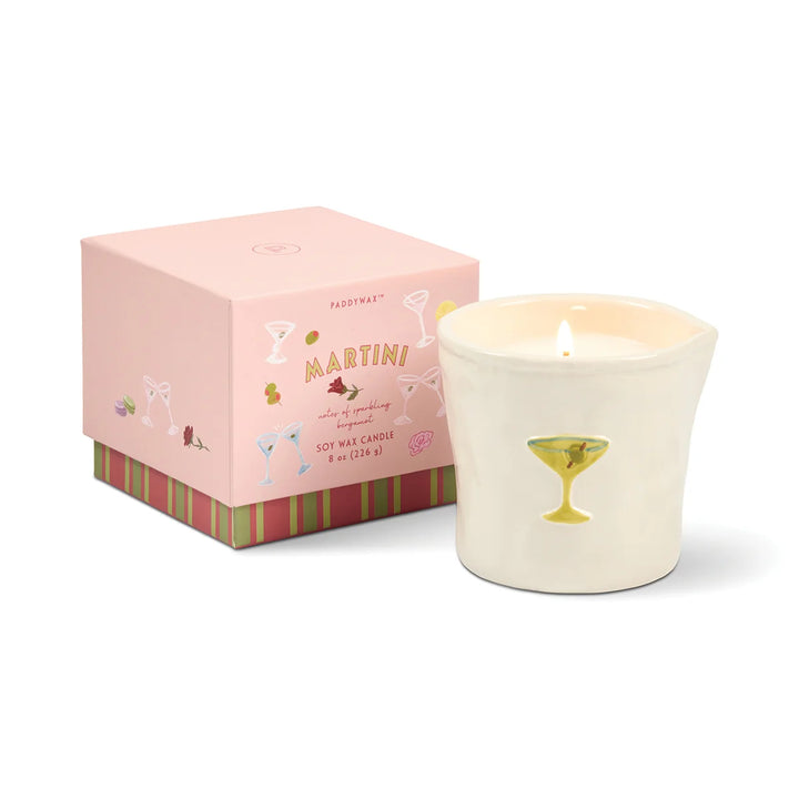 Bistro Martini Ceramic Candle Lemon & Violet