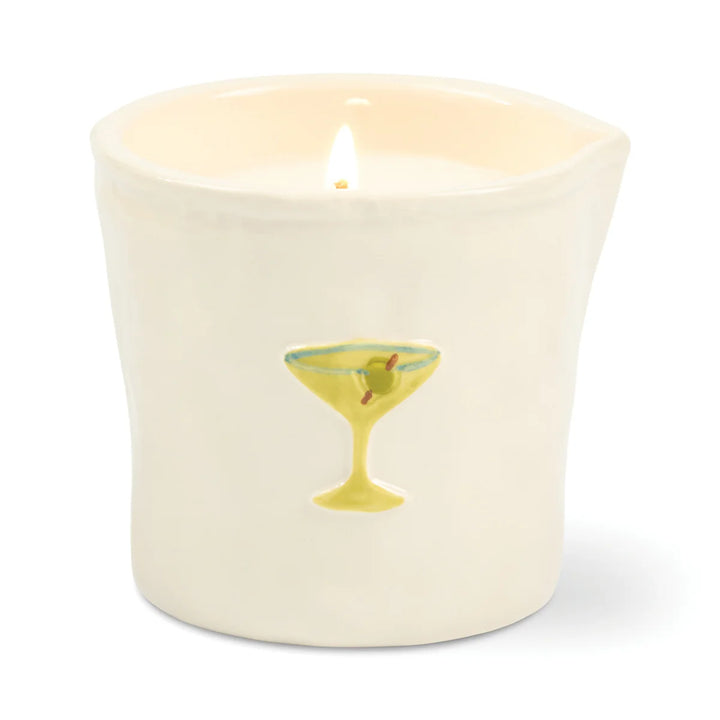 Bistro Martini Ceramic Candle Lemon & Violet
