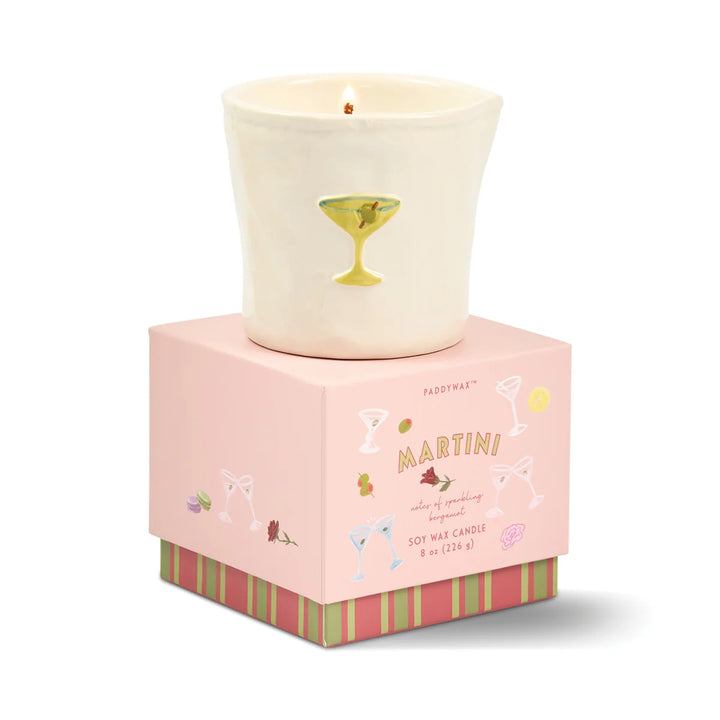 Bistro Martini Ceramic Candle Lemon & Violet