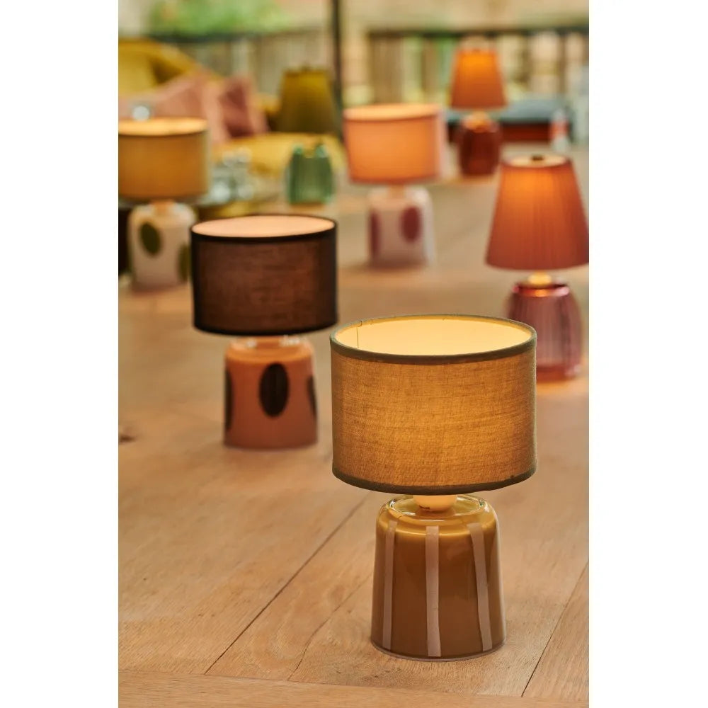 Pixie White Stripe Table Lamp