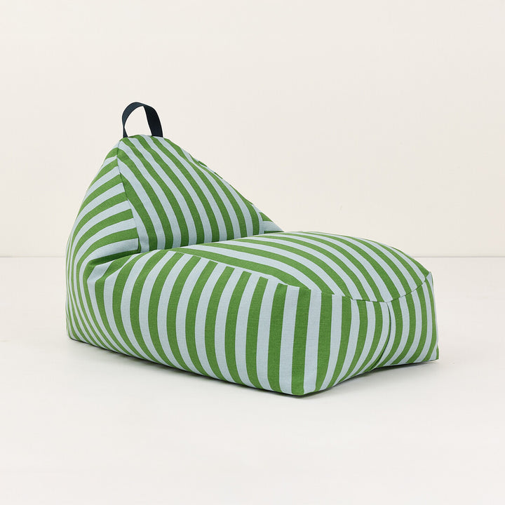 Bliss Kids Long Beanbag Green Blue Stripes