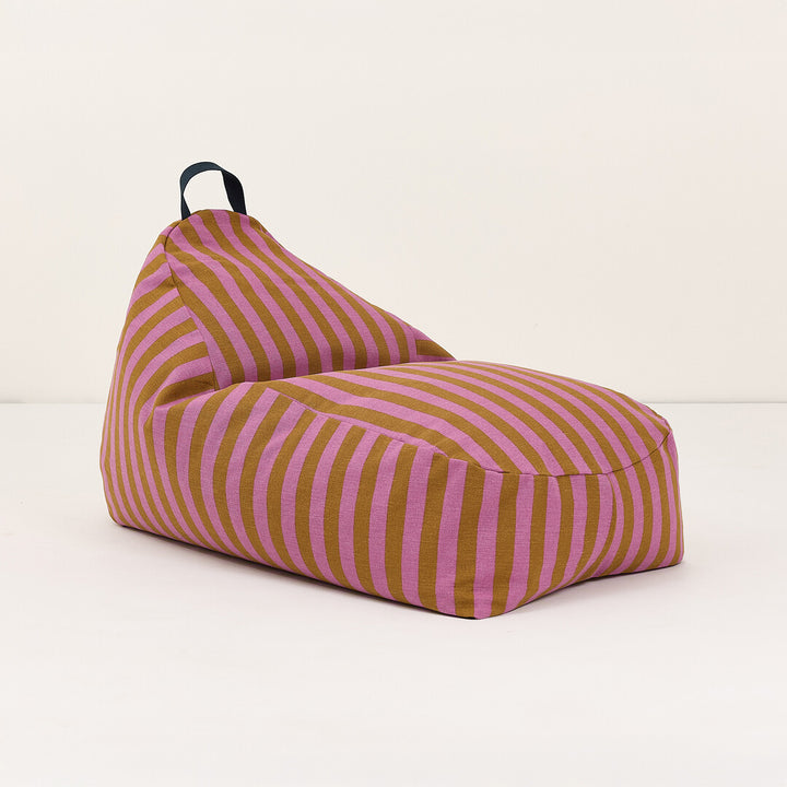 Bliss Kids Long Beanbag Pink Curry Stripes