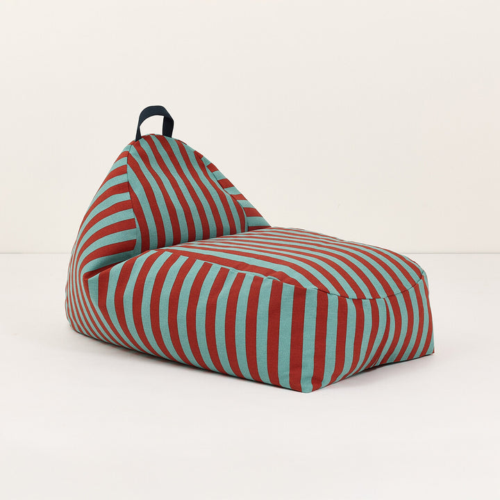 Bliss Kids Long Beanbag Red Teal Green Stripes