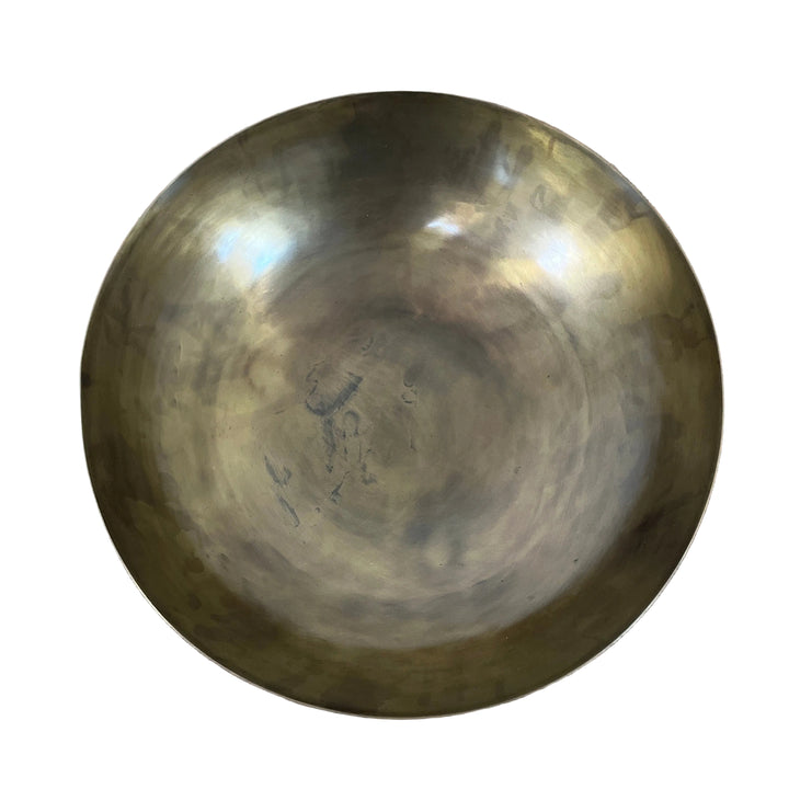 Large Bronze Legged Metal Bowl