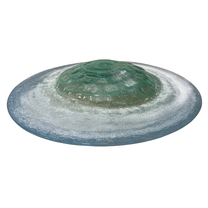 Large Sea Spray Glass Platter Decor