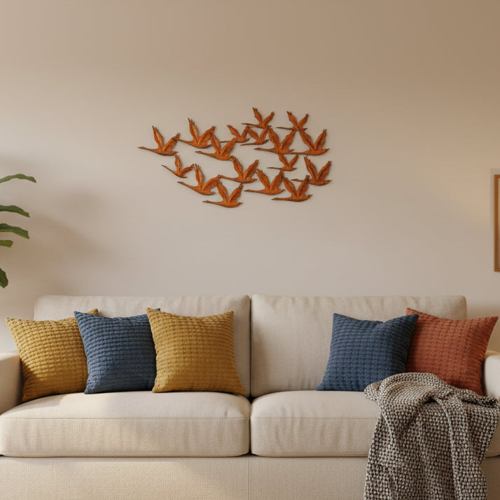 Large Metal Wall Art Swans
