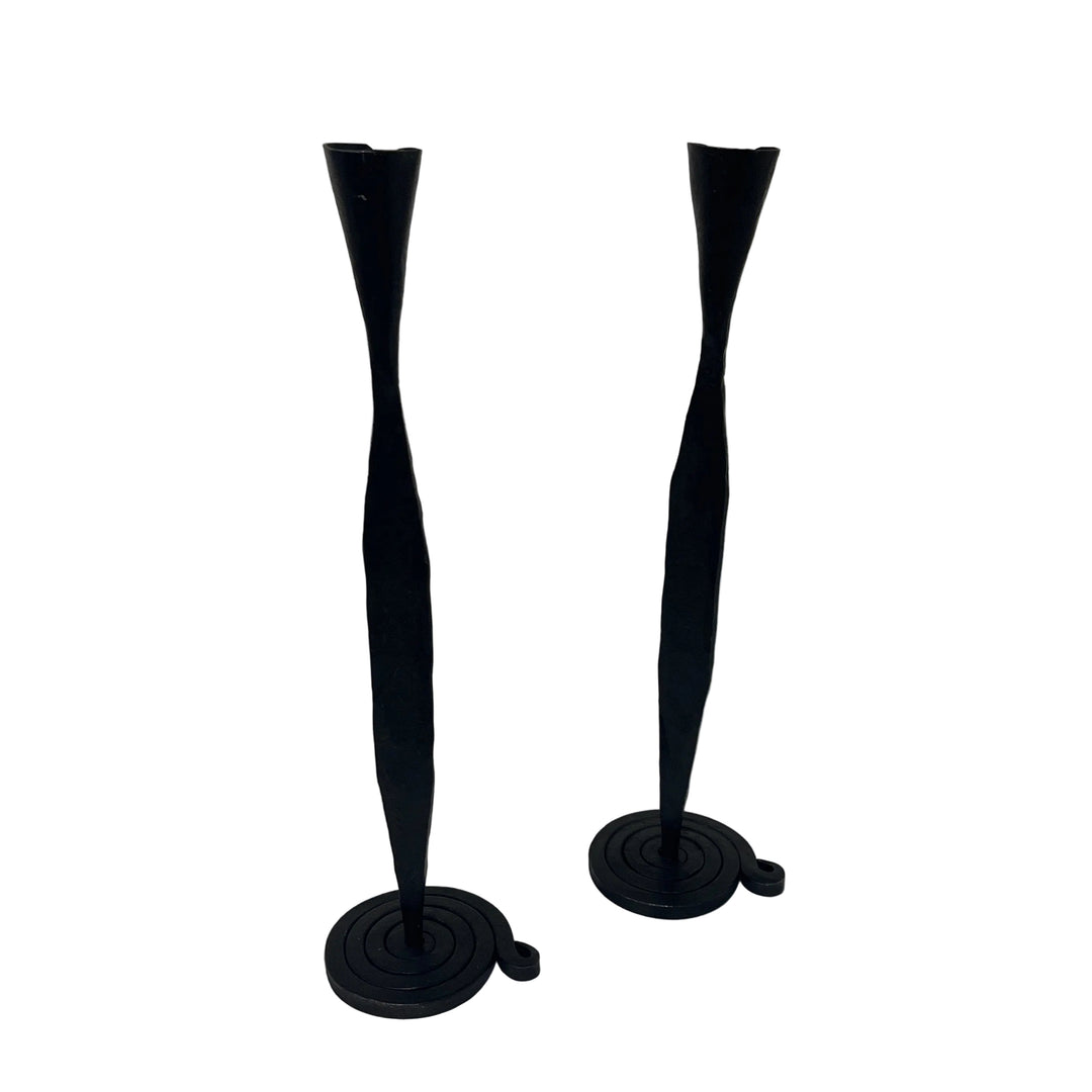 Pair of Twisted Taped Candle Sticks