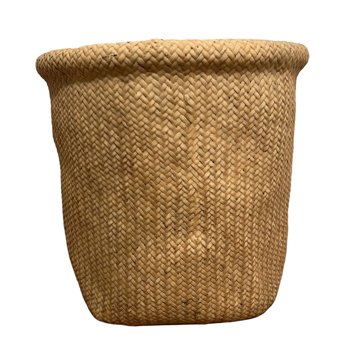 Rattan Design Terracotta Roll Top Heavy Pot Planter Large