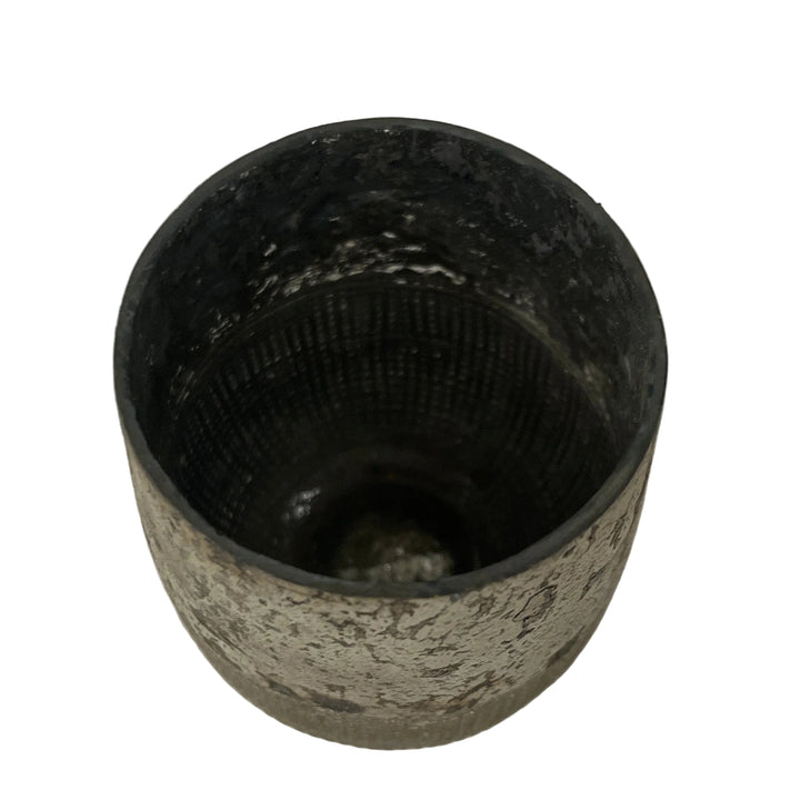 Small Silver Taupe Votive Candle Holder