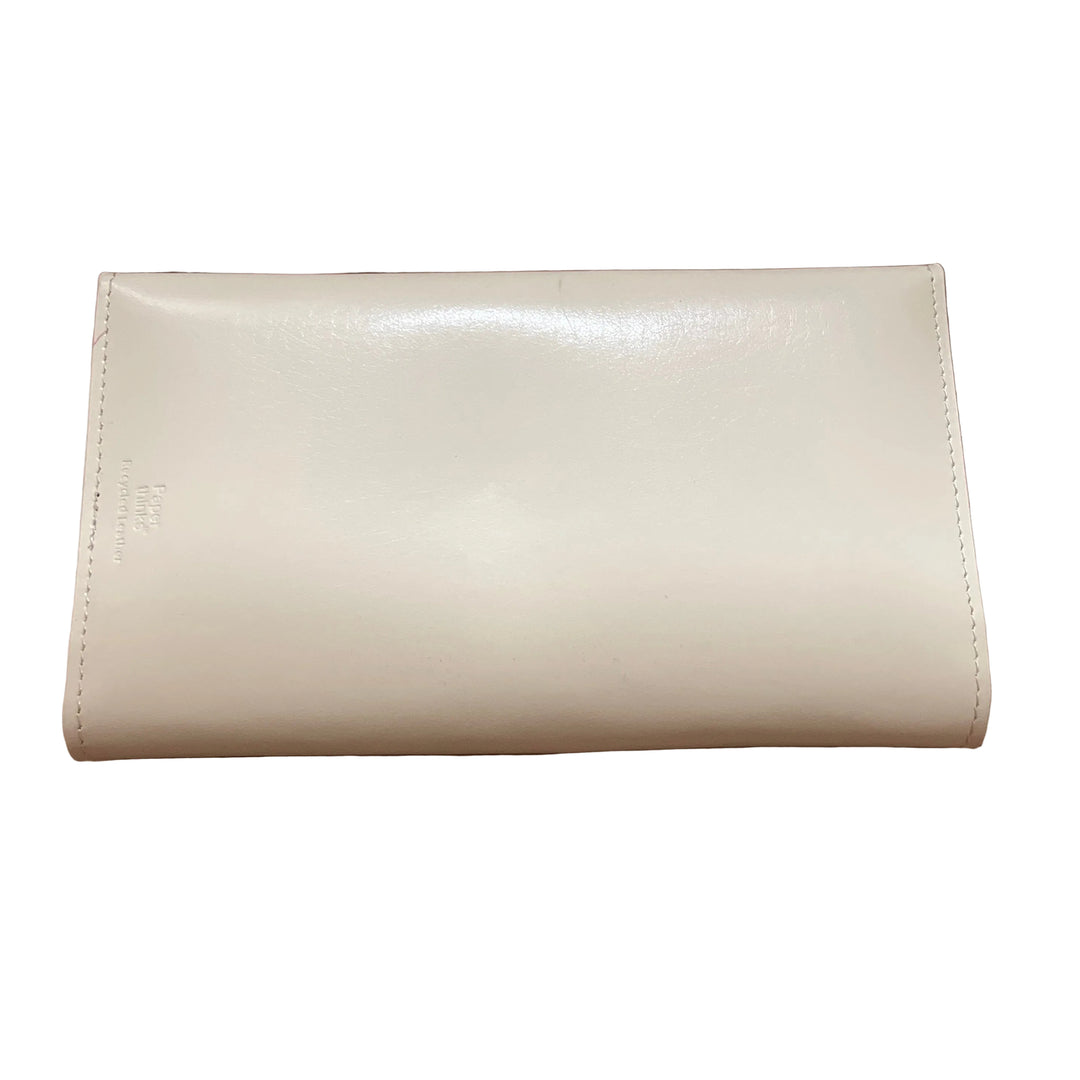 Cream Leather Travel Envelope Purse