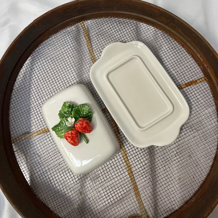 Strawberry Italian Butter Dish