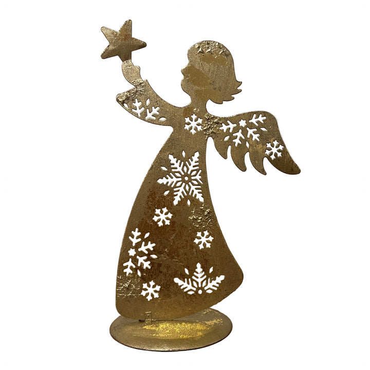 Large Angel on Plinth Gold