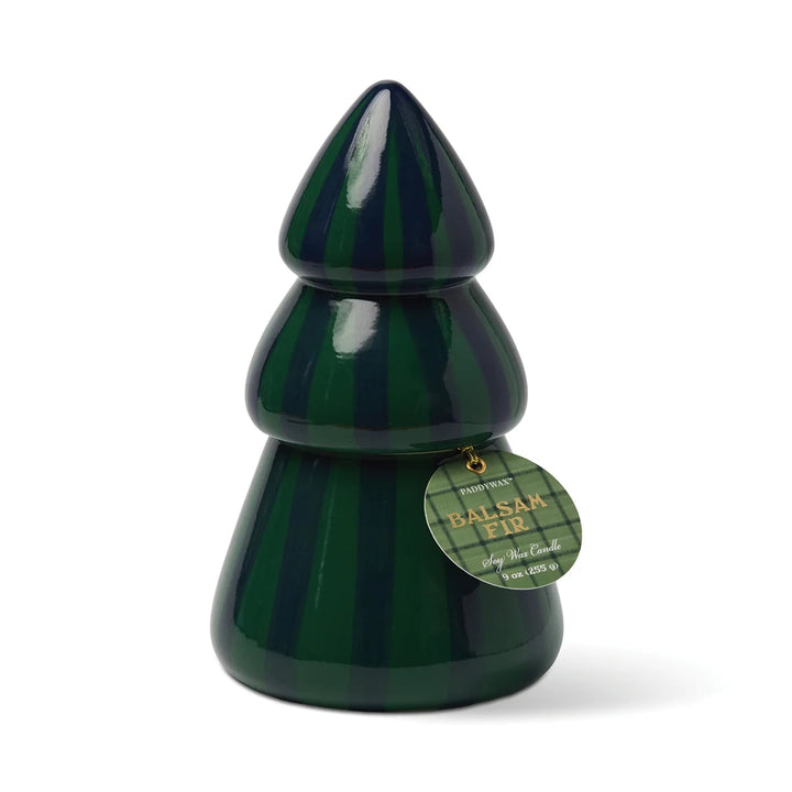 Cabana Christmas Ceramic Tree Candle Balsam Fir