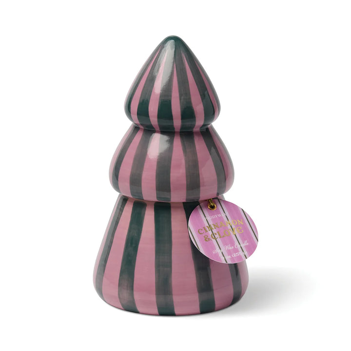 Cabana Christmas Ceramic Tree Candle Cinnamon & Clove