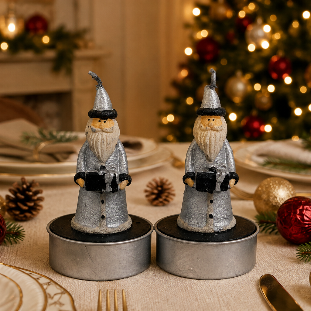 Set of Two Santa Tealights
