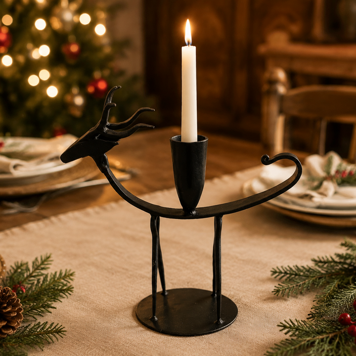 Large Reindeer Candleholder