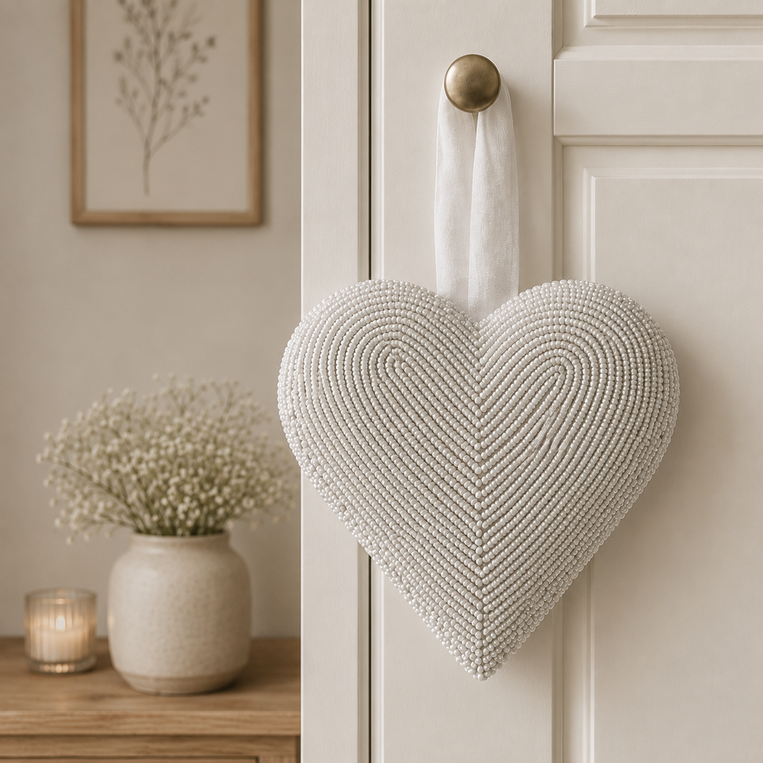 Heart Hanging Decor XL White Ex Display Outlet