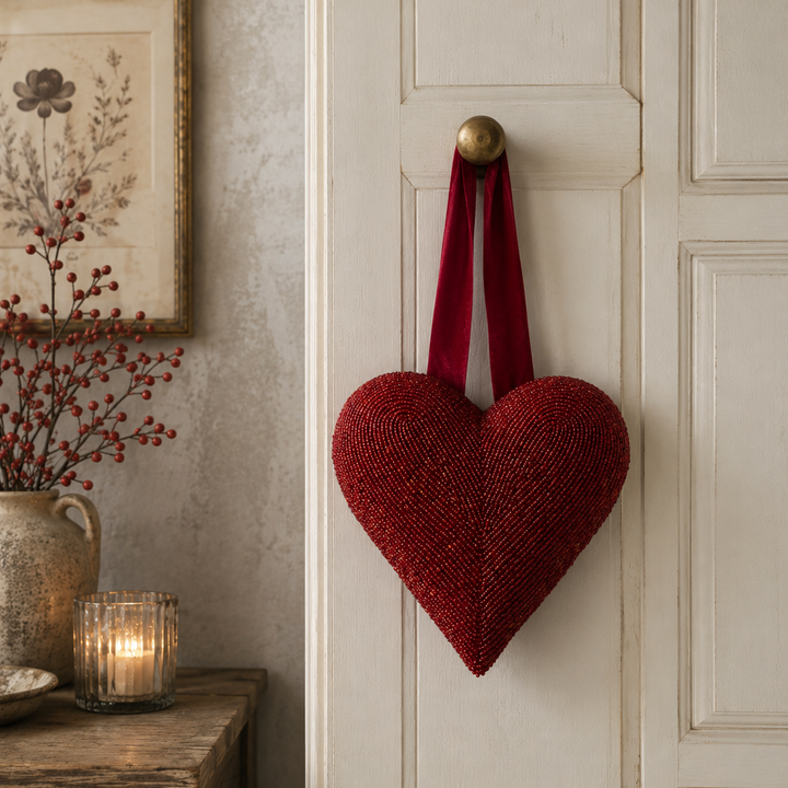 Giant Red Heart Hanging Decor Ex Display Outlet
