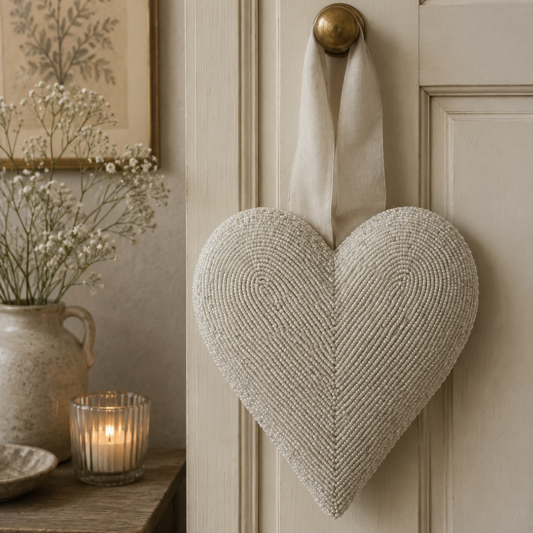 Giant White Heart Hanging Decor Ex Display Outlet