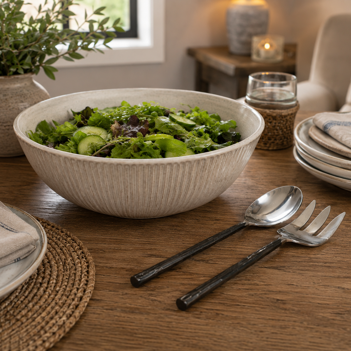 Set of Large Metal Salad Servers