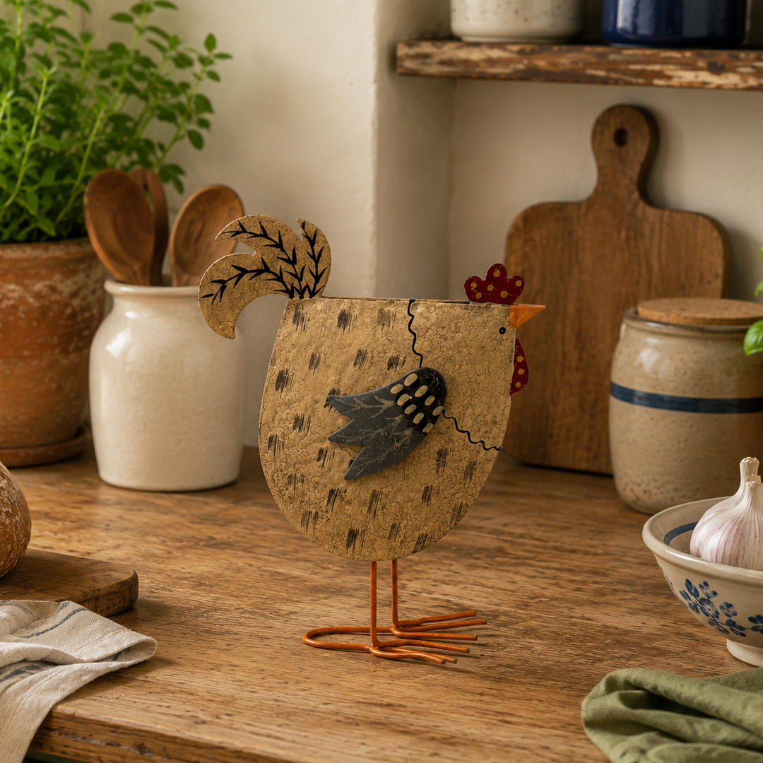Small Metal Wobble Chicken