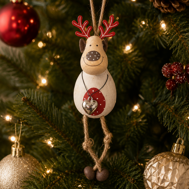Small White Reindeer Hanger