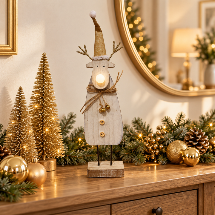 Large Standing Reindeer LED Nose
