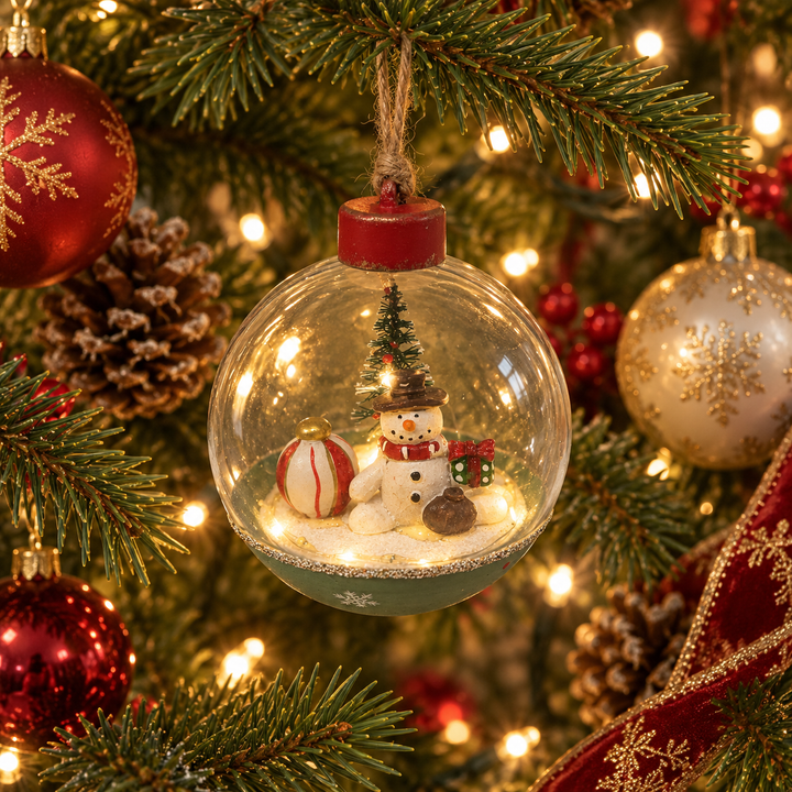 Snowman in Bauble LED