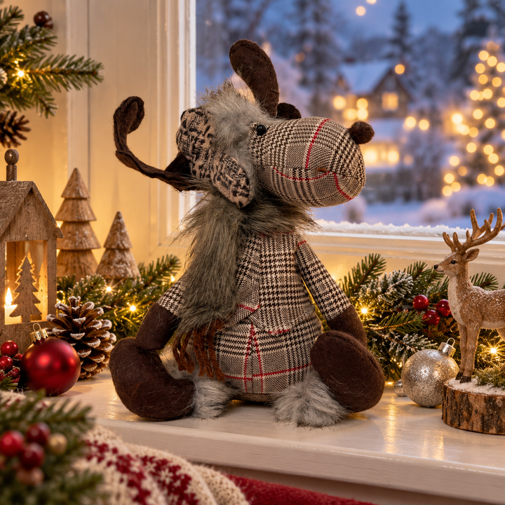 Sitting Plush Moose