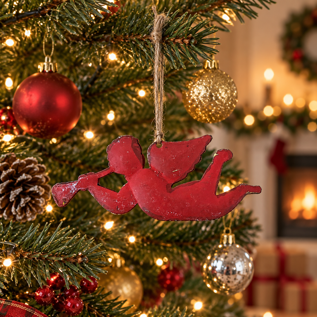 Small Metal Rustic Angel Hanger