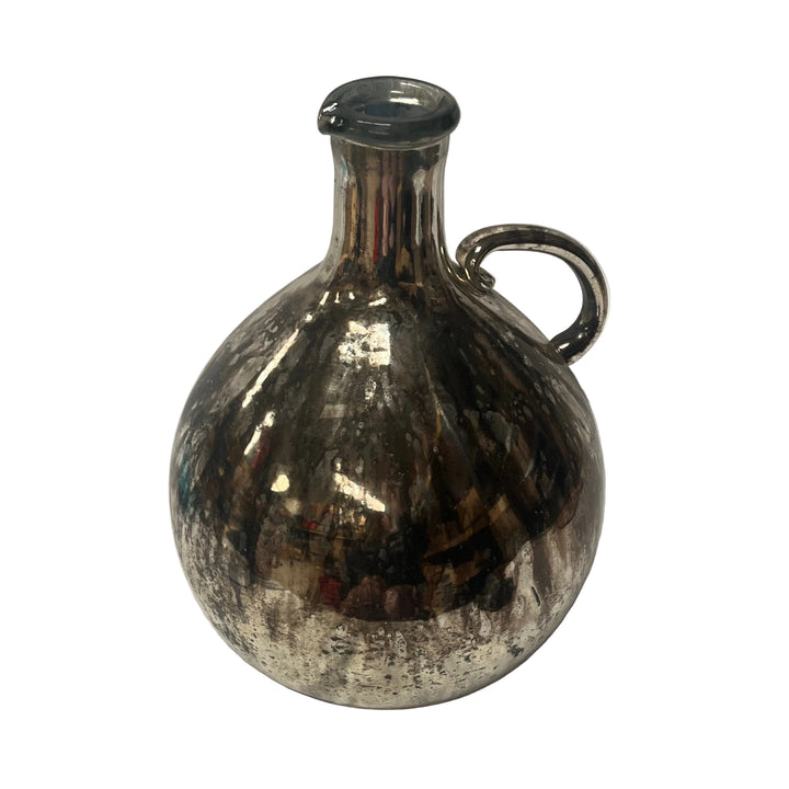 Large Glass Mirrored Vase