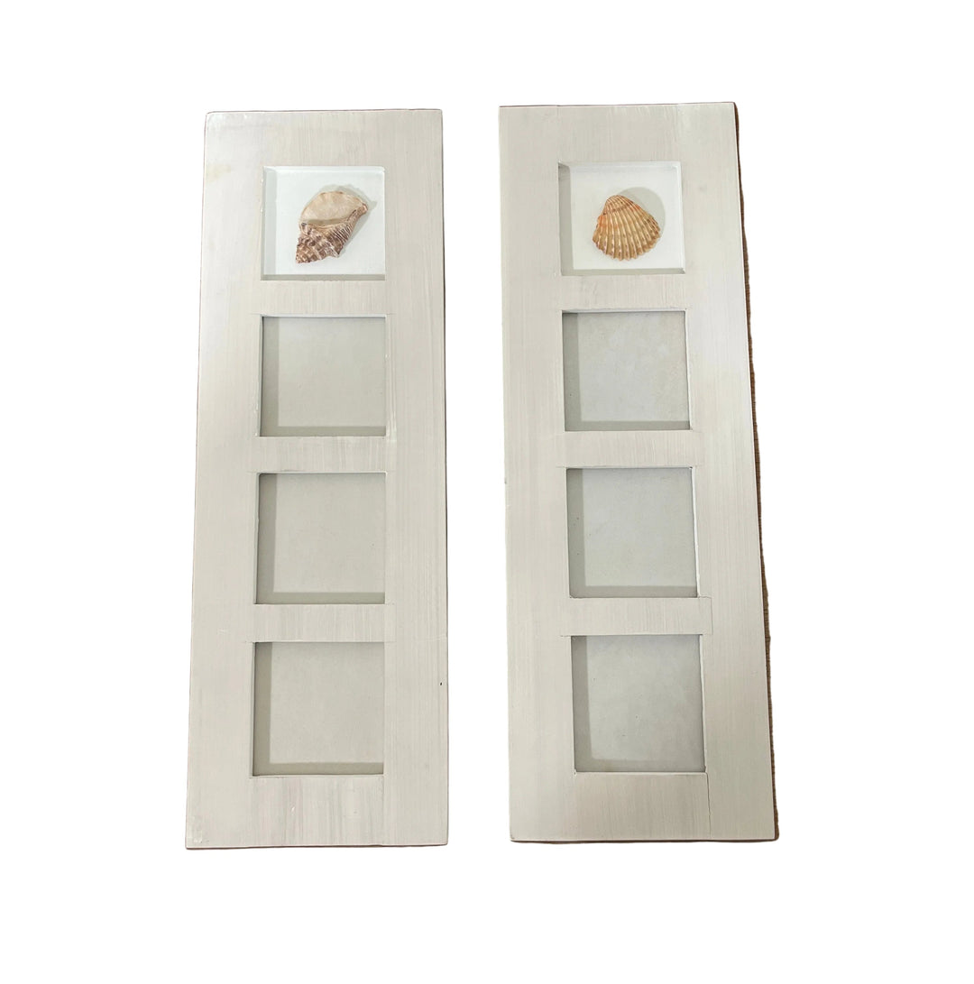 Set of Two Shell Photo Frames