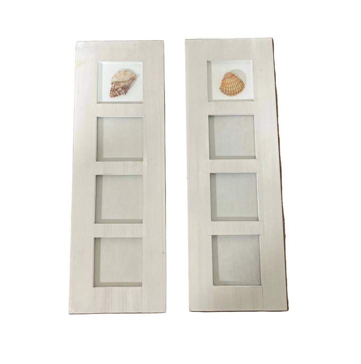 Set of Two Shell Photo Frames
