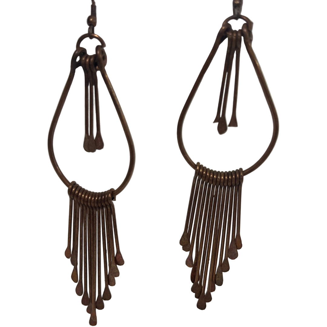 Pair of Boho Copper Earrings