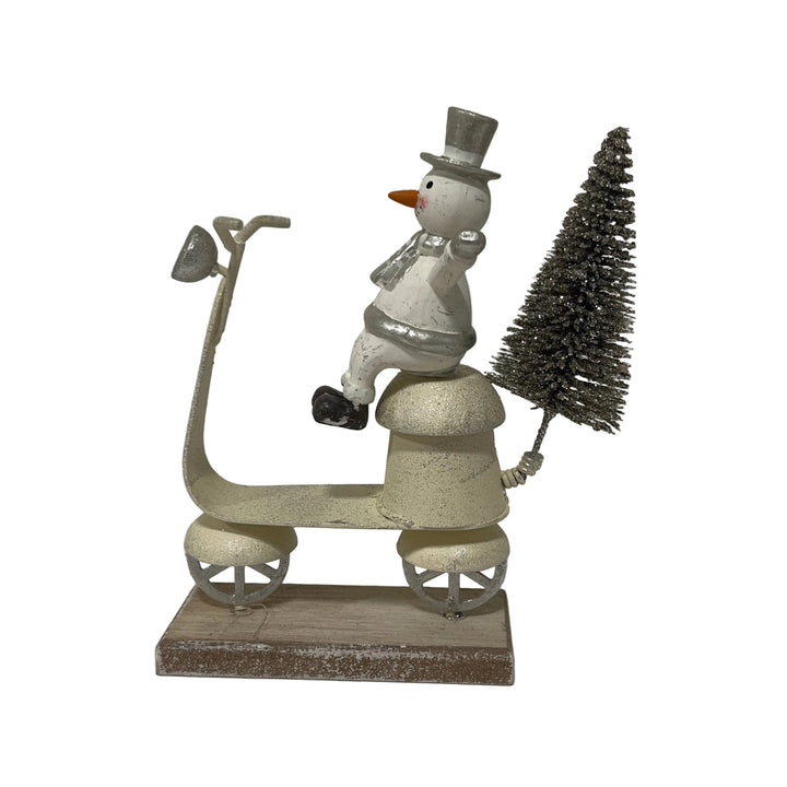 Snowman on Scooter