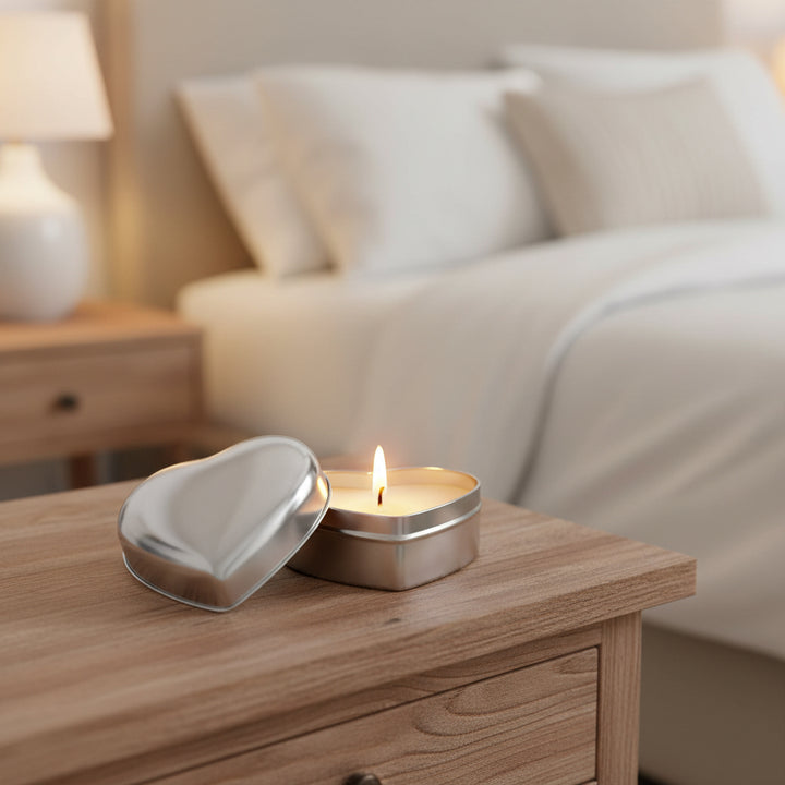Heart Metal Trinket Box with Candle