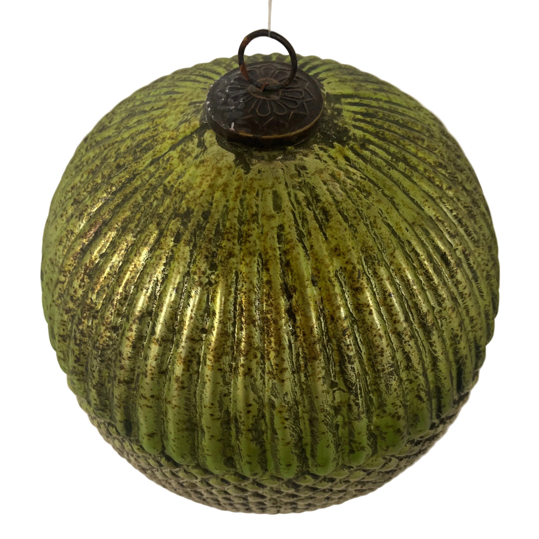 Large Shaped Bauble Antique Green