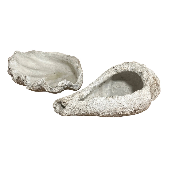 Set Of 2 Shell Garden Ornaments