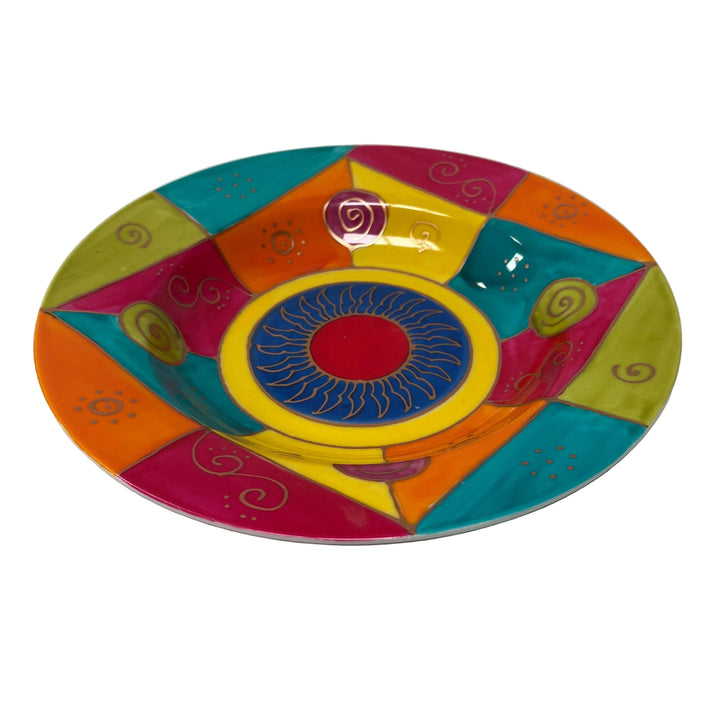 Set Of 6 Red Sun Porcelain Soup Plates