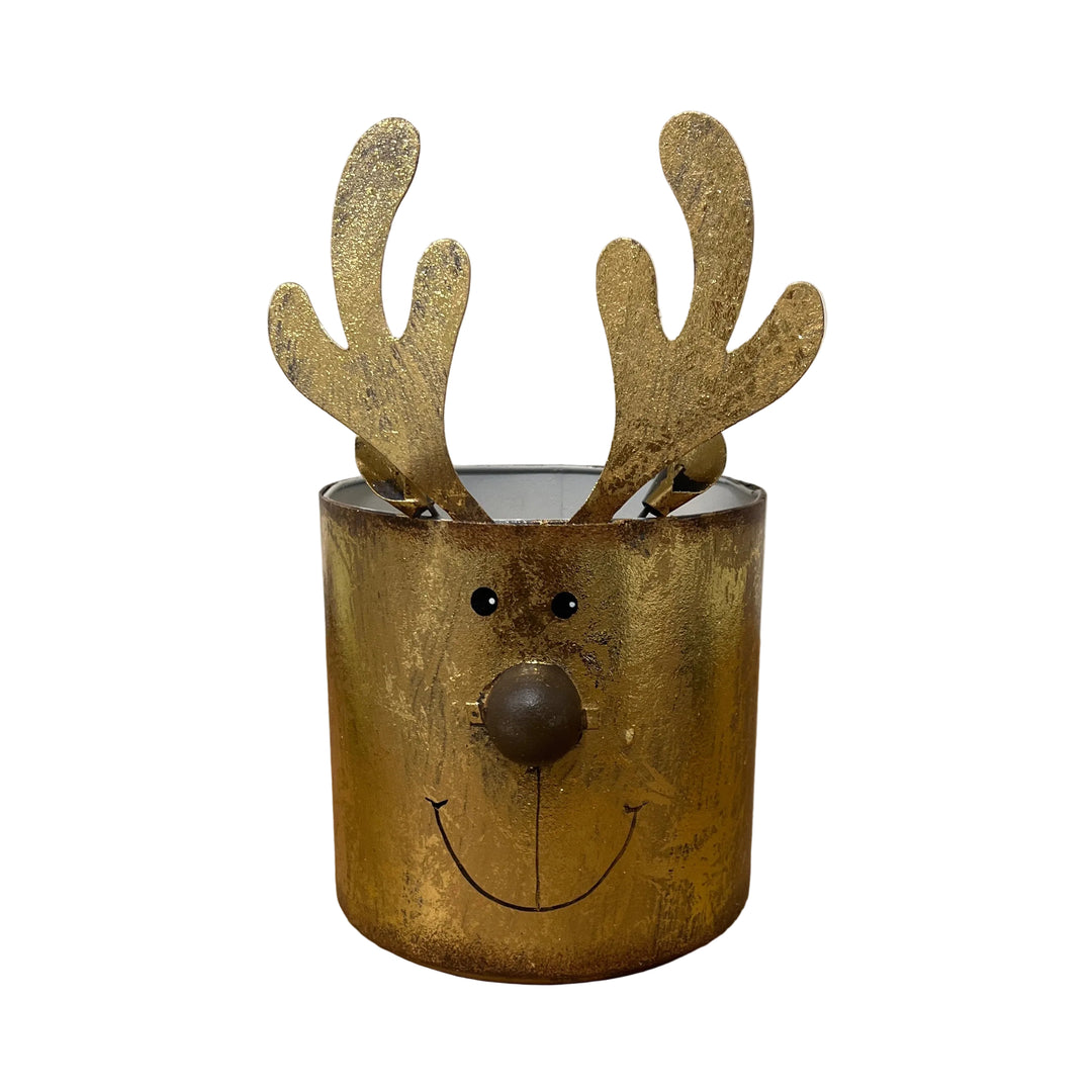 Large Metal Reindeer Pot