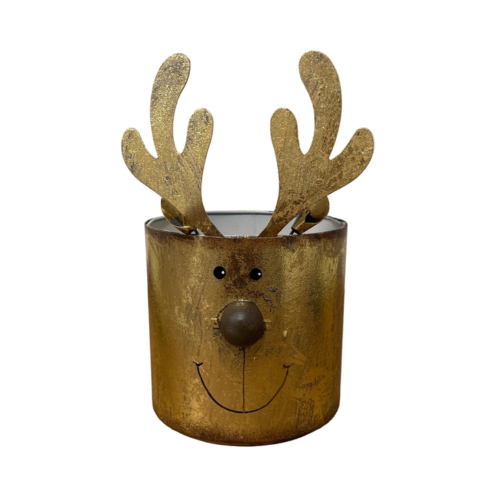 Large Metal Reindeer Pot